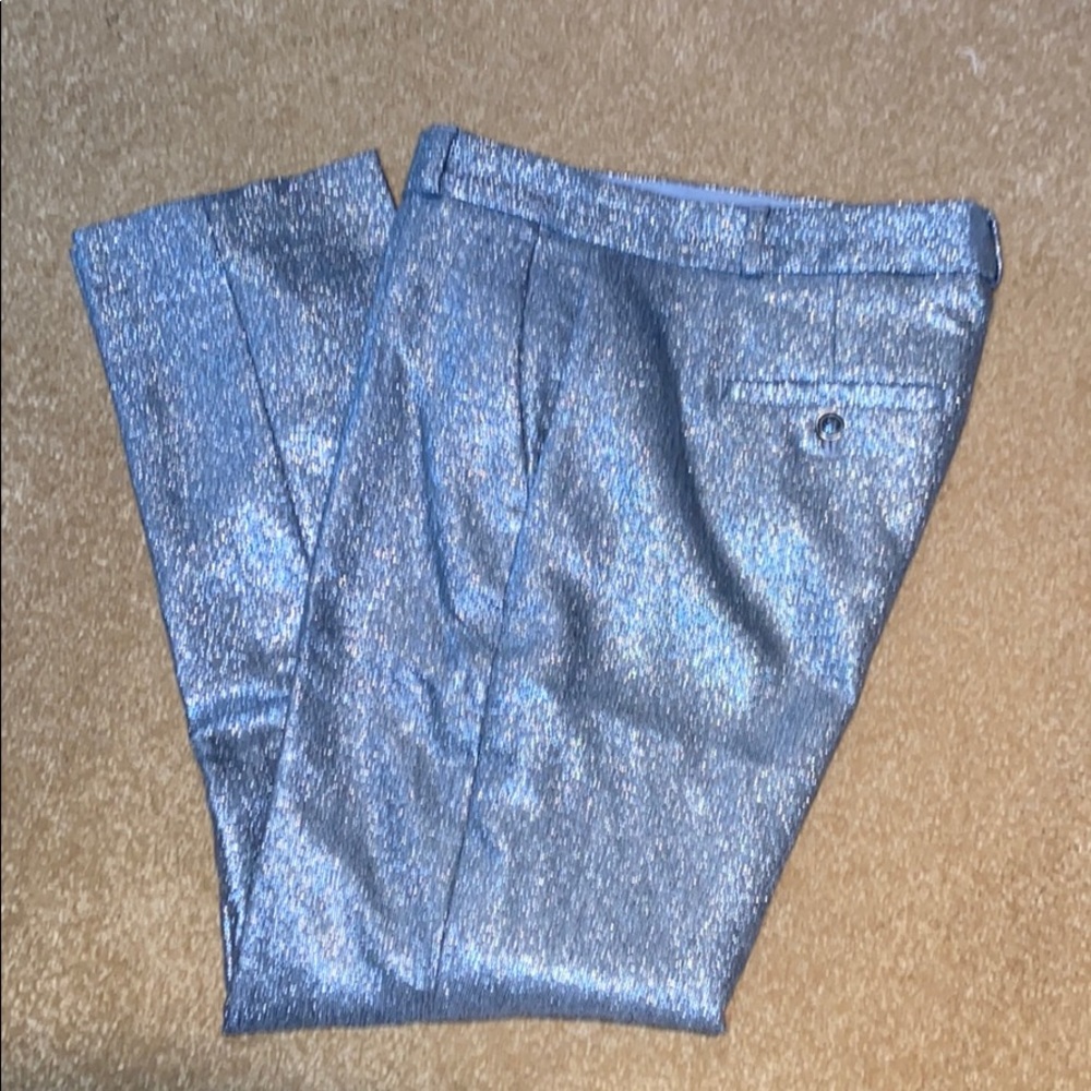 Sz 2 Banana Republic silver shimmer Avery pants